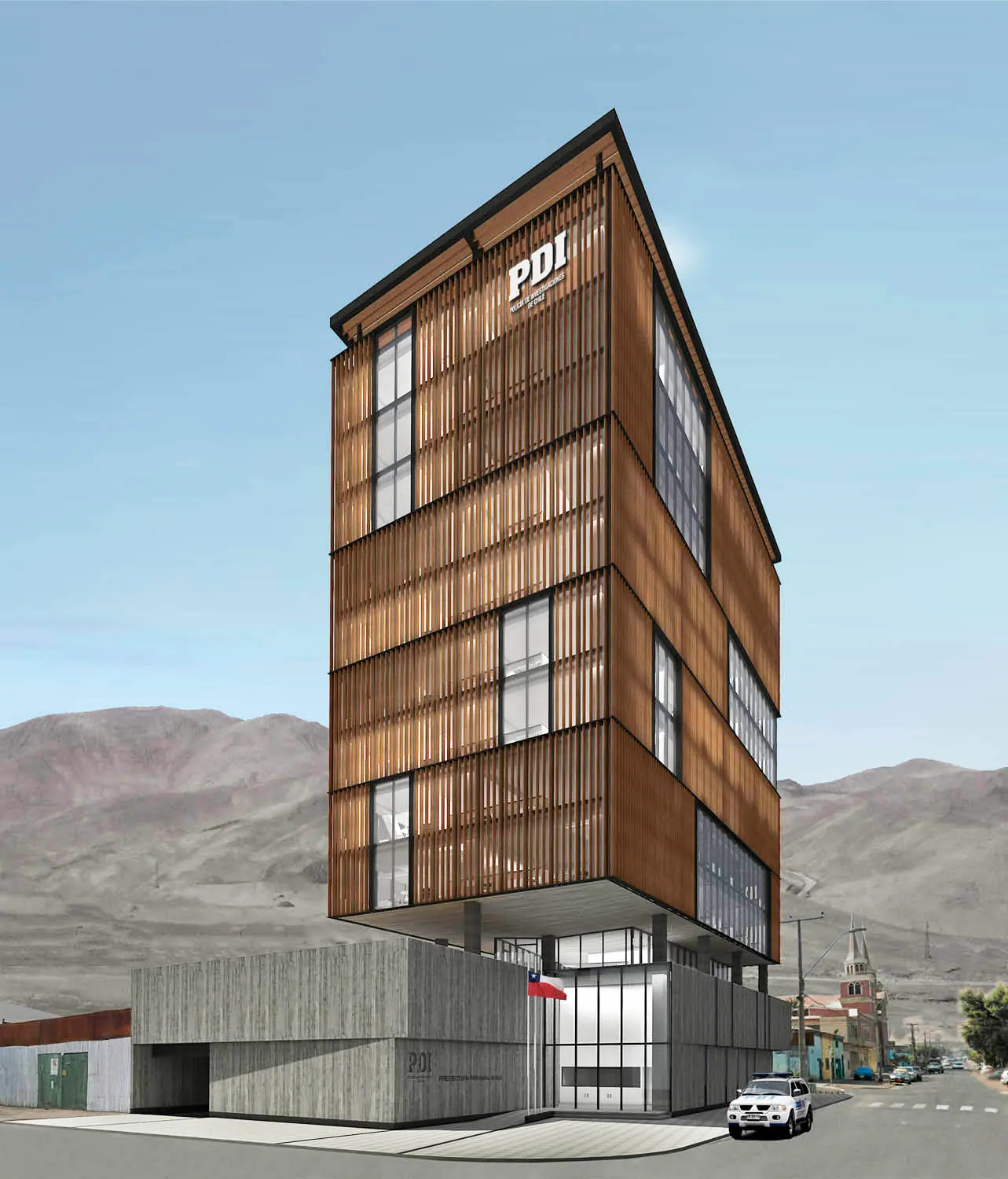 Concurso Cuartel Regional PDI — Concursos de Arquitectura, Iquique, Chile